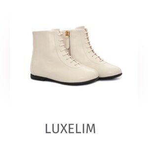 LUXELIM Milano leather Boots SZ 24 ivory